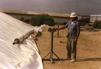 Strips of overliner in place