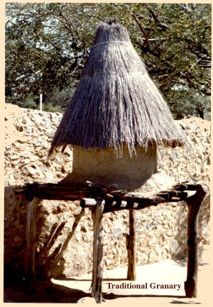 typical traditional type of granary on stilts